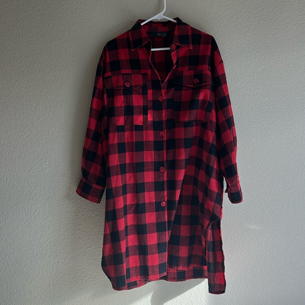 Grunge Goddess Flannel Tunic size s/m